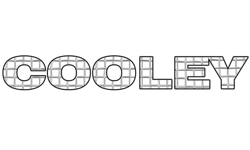 Cooley in black color logo on a white background